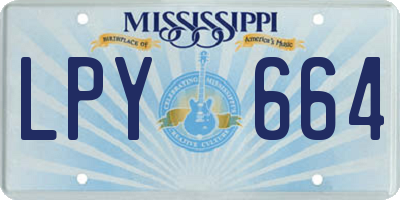 MS license plate LPY664