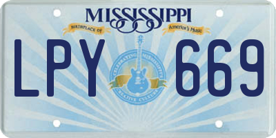 MS license plate LPY669