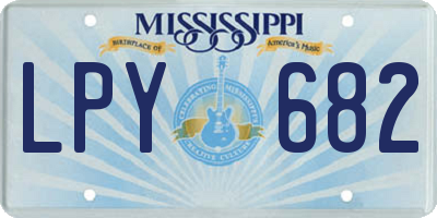 MS license plate LPY682
