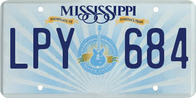 MS license plate LPY684