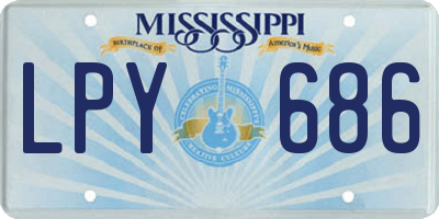 MS license plate LPY686