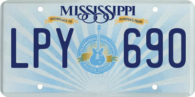 MS license plate LPY690