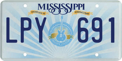 MS license plate LPY691