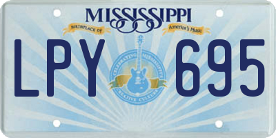 MS license plate LPY695