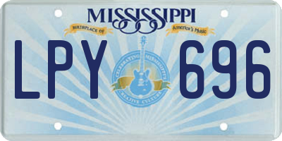 MS license plate LPY696