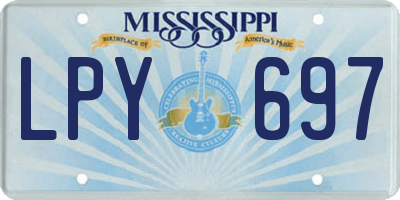 MS license plate LPY697