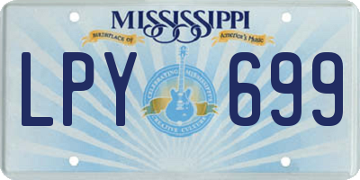 MS license plate LPY699