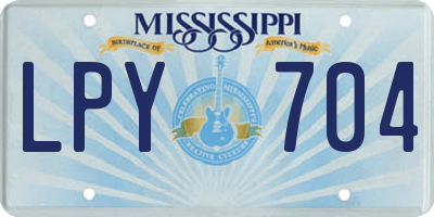 MS license plate LPY704