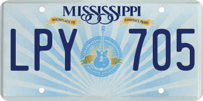 MS license plate LPY705