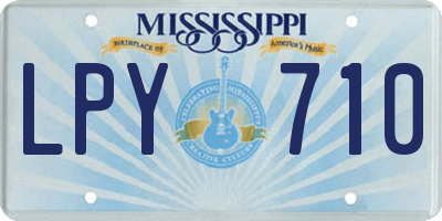 MS license plate LPY710