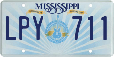 MS license plate LPY711