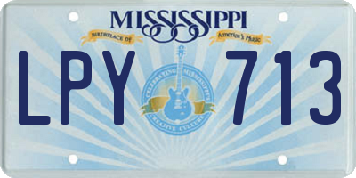MS license plate LPY713
