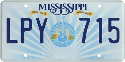 MS license plate LPY715