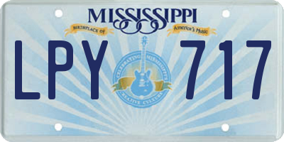 MS license plate LPY717