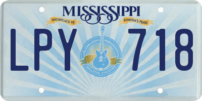 MS license plate LPY718
