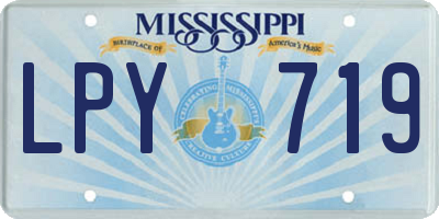 MS license plate LPY719