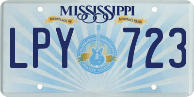 MS license plate LPY723