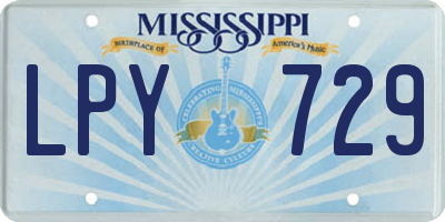 MS license plate LPY729