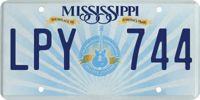 MS license plate LPY744