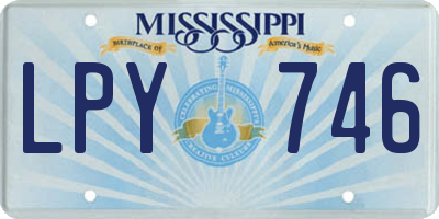 MS license plate LPY746