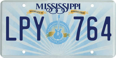 MS license plate LPY764