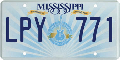 MS license plate LPY771