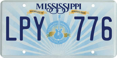 MS license plate LPY776