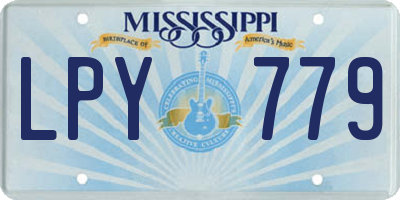 MS license plate LPY779