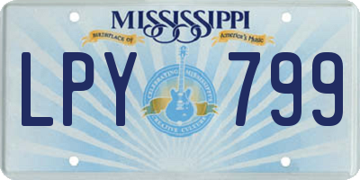 MS license plate LPY799