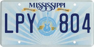 MS license plate LPY804
