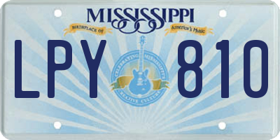 MS license plate LPY810