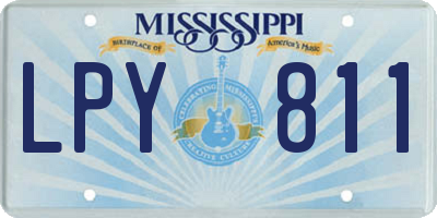 MS license plate LPY811
