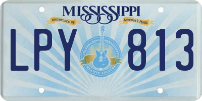 MS license plate LPY813