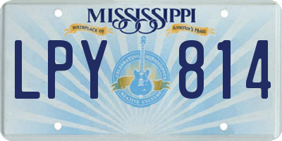 MS license plate LPY814
