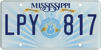 MS license plate LPY817