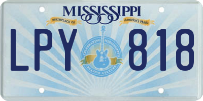 MS license plate LPY818