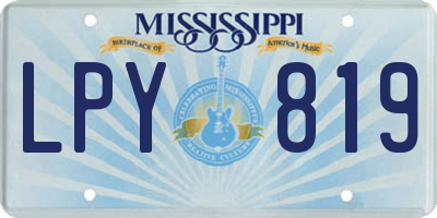MS license plate LPY819