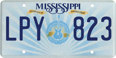 MS license plate LPY823