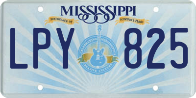 MS license plate LPY825