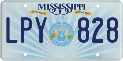 MS license plate LPY828