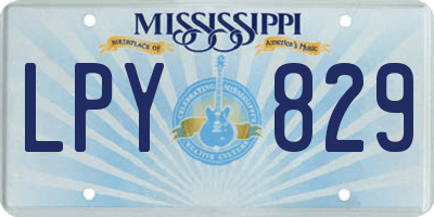 MS license plate LPY829