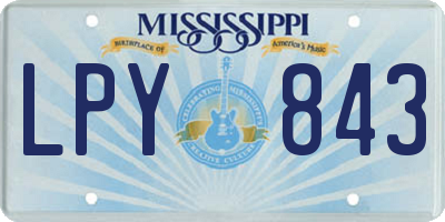 MS license plate LPY843
