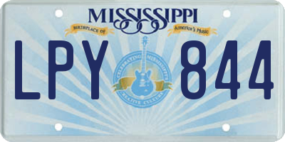 MS license plate LPY844