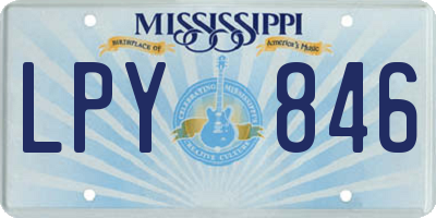 MS license plate LPY846