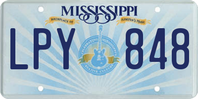 MS license plate LPY848