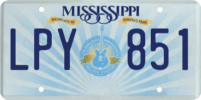 MS license plate LPY851