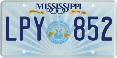 MS license plate LPY852