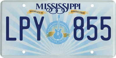 MS license plate LPY855