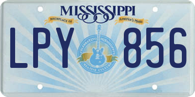 MS license plate LPY856