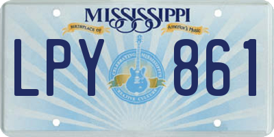 MS license plate LPY861
